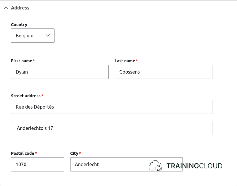 A screenshot of the Drupal Address modules configuration settings.