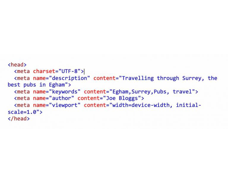 An example image depicting meta-tags.