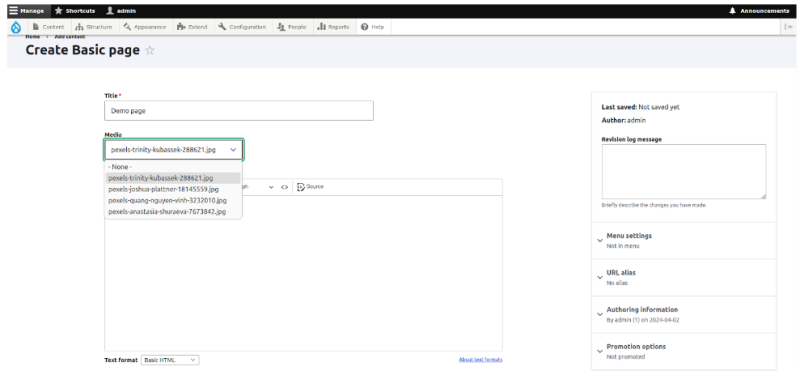 Media field without using the Media Library form widget