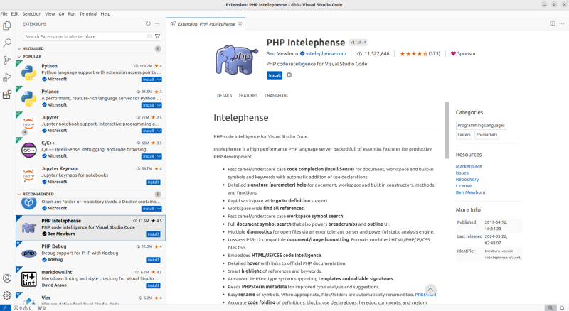 VSCode extensions