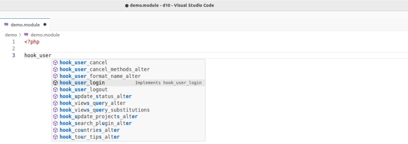 VSCode code completion extension.