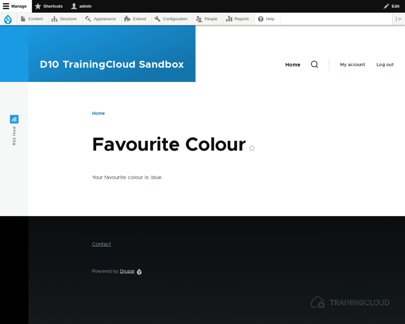A screenshot of a Drupal 10 programmatically made form that has been submitted.